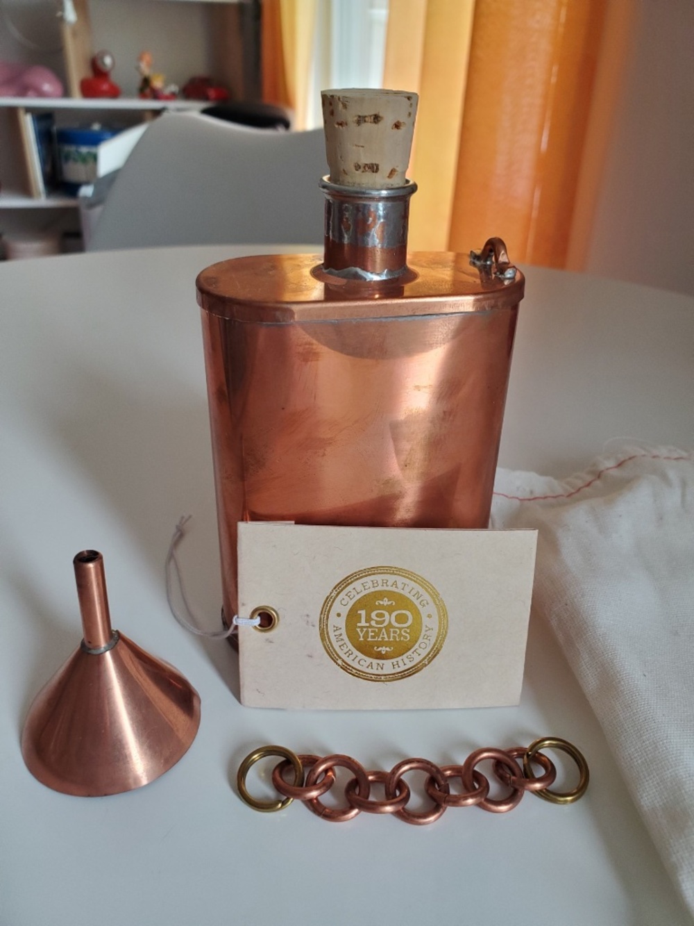Jacob Bromwell Model One Copper Flask (Made in USA; NEW and Unused)